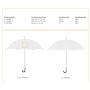 Polyester (190T) paraplu Alfie wit